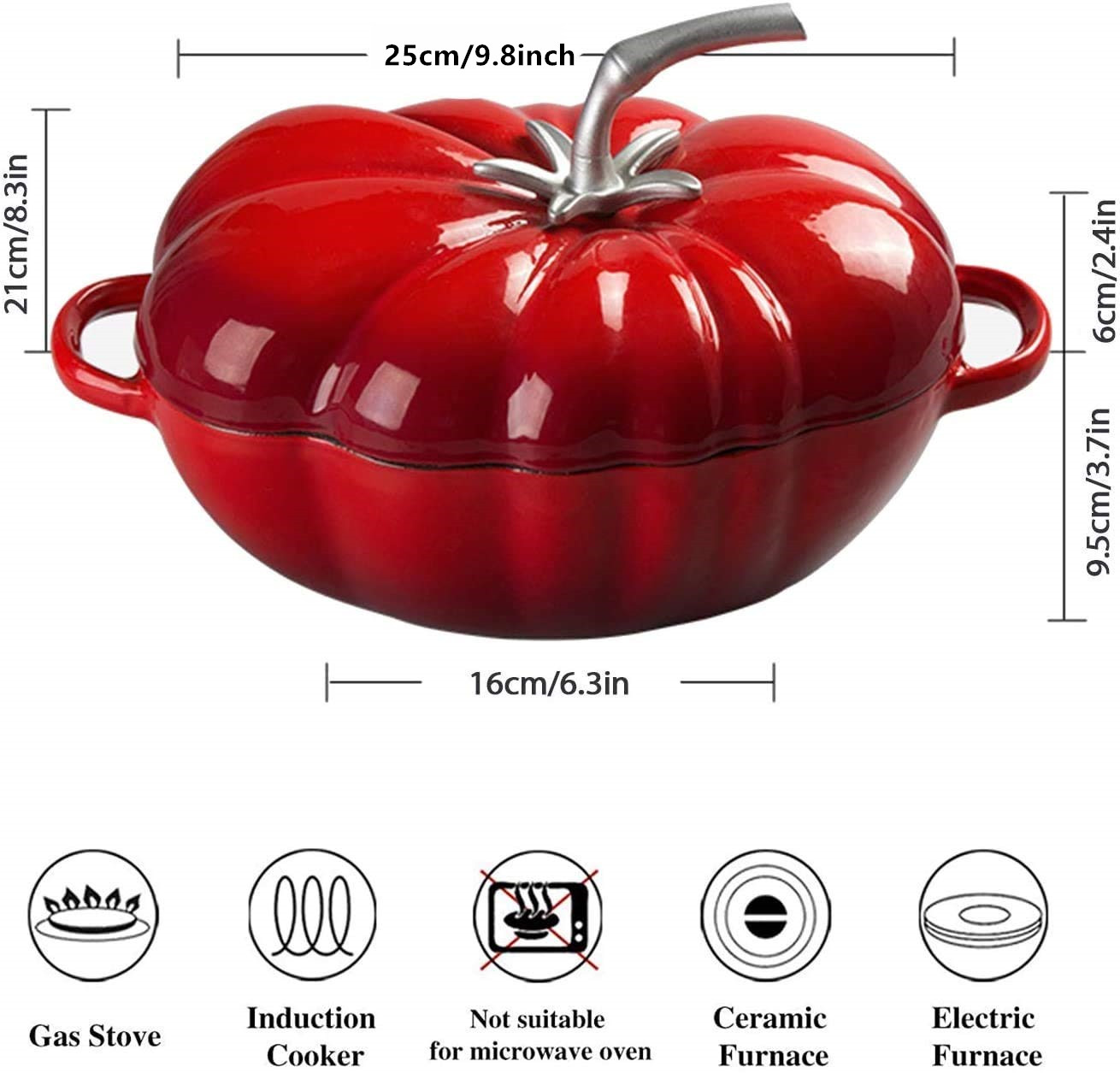 25 cm Domates Emaye Dökme Demi - Cast Iron Corn incelemesi ve fiyatı