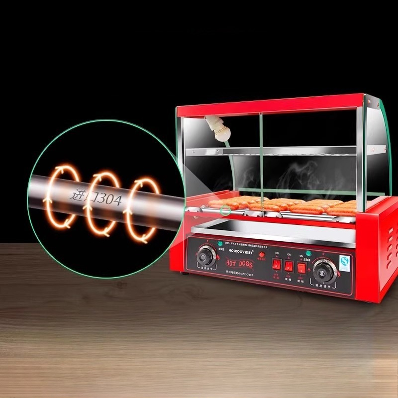 Ticari 7 tüplü sosis ızgara ma - Hot Dog Press incelemesi ve fiyatı